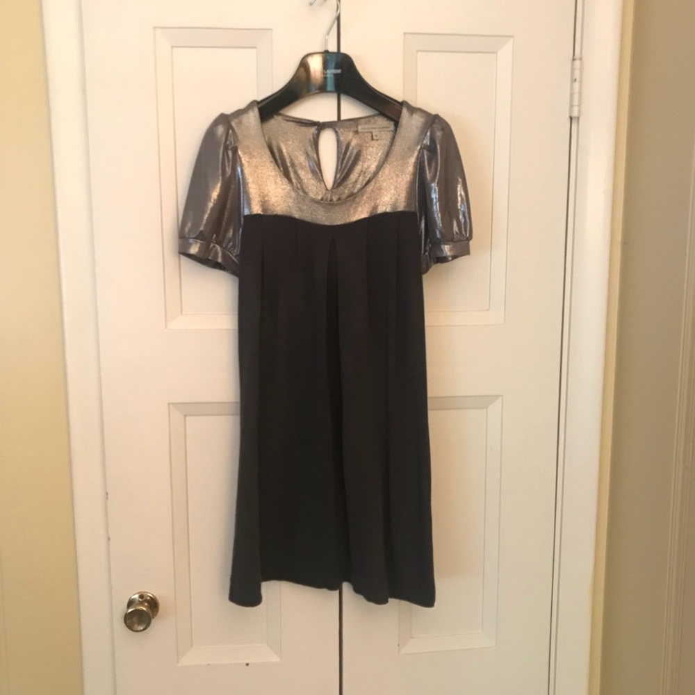 Collective clothing metallic silver & grey dress S